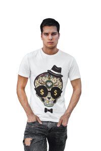 Dollar Art Illustration Graphic tees white - printed T-shirts - Men's stylish clothing - Cool tees for boys