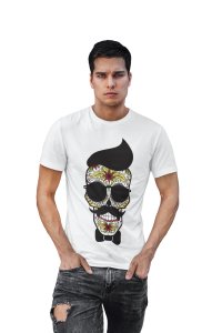 Cool men Illustration Graphic tees White- printed T-shirts - Men's stylish clothing - Cool tees for boys