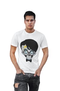 Skull Illustration Graphic tees White- printed T-shirts - Men's stylish clothing - Cool tees for boys