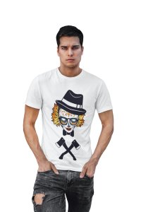 Art Illustration Graphic tees white- printed T-shirts - Men's stylish clothing - Cool tees for boys