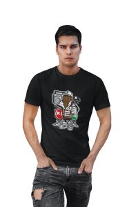 Cool Chocolate -round crew neck cotton tshirts for men