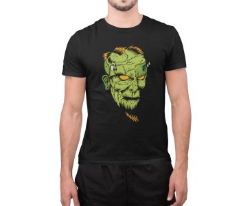 Monster head - scary horror vibe -round crew neck cotton tshirts for men
