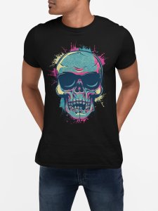 Skull - colourfull - Black - printed T-shirts - Men's stylish clothing - Cool tees for boys