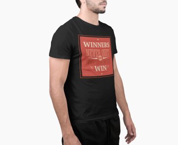 Winners never quite - Black - printed T-shirts - Men's stylish clothing - Cool tees for boys