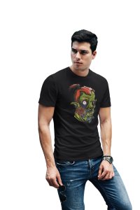Scary tees printed black T-shirts - Men's stylish clothing - Cool tees for boys