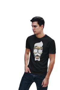 Cool men Illustration Graphic tees black - printed T-shirts - Men's stylish clothing - Cool tees for boys