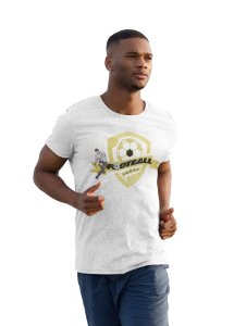 Football - White - Printed - Sports cool Men's T-shirt