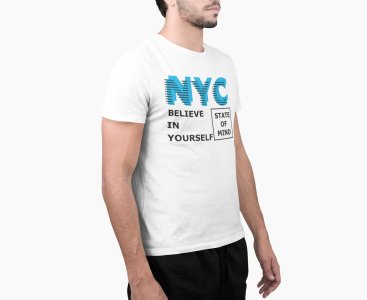 NYC -White - Printed - Sports cool Men's T-shirt