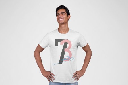 73 Indoor - White - Printed - Sports cool Men's T-shirt