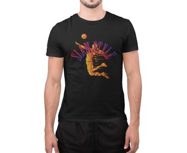 Slam Style - Black - Printed - Sports cool Men's T-shirt