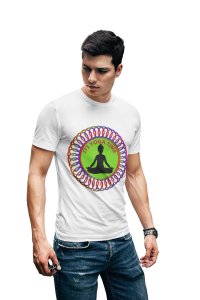 It's Yoga time - White - Comfortable Yoga T-shirts for Yoga Printed Men's T-shirts White