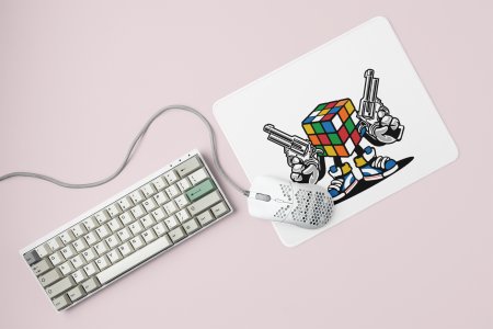 Rubik's cube - Printed animated creature Mousepads