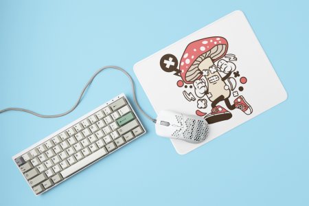 Mushroom - Printed animated creature Mousepads