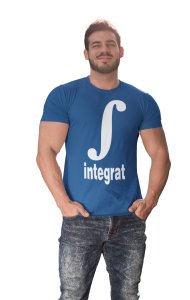 Integrat (Blue T) -Clothes for Mathematics Lover - Foremost Gifting Material for Your Friends, Teachers, and Close Ones