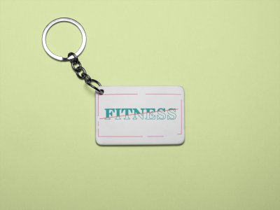 Fitness Text In Box - Printed Keychains for gym lovers(Pack of 2)