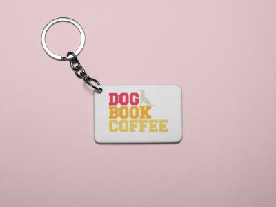 Dog book and coffee -printed Keychains for pet lovers(Pack of 2)