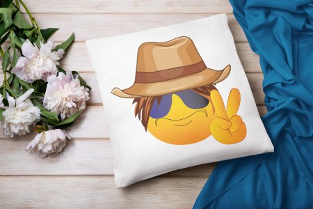 Say Cheese Printed Emoji - Emoji Printed Pillow Covers For Emoji Lovers(Pack Of Two)