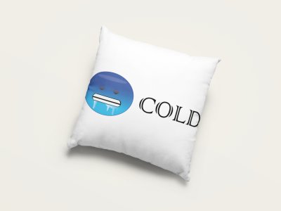 Shivering Cold Emoji - Emoji Printed Pillow Covers For Emoji Lovers(Pack Of Two)