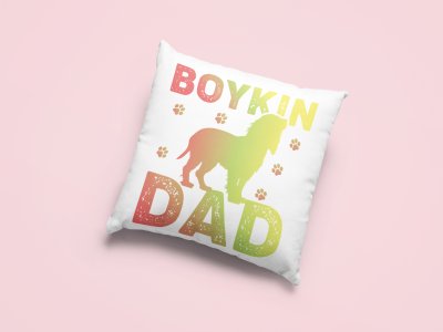 Boykin dad -Printed Pillow Covers For Pet Lovers(Pack Of Two)