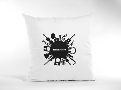 Music Background - Special Printed Pillow Covers For Music Lovers(Combo Set of 2)