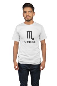 Scorpio (White T) - Printed Zodiac Sign Tshirts - Made especially for astrology lovers people
