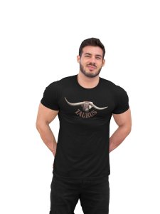 Taurus symbol, (BG Brown) - Printed Zodiac Sign Tshirts - Made especially for astrology lovers people