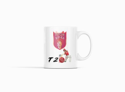 Punjab kings, T20, (BG red) - IPL designed Mugs for Cricket lovers