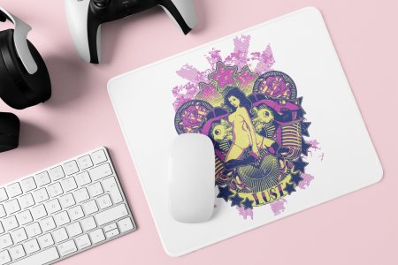 3 stars, 2 eyeballs moving sidewise - Printed animated Mousepad for animation lovers