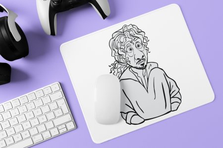 Curly hair boy - Printed animated Mousepad for animation lovers