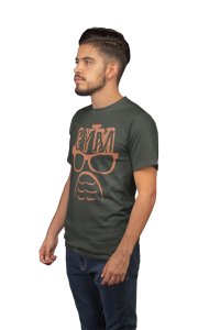 Gym Above Glasses Round Neck Gym Tshirt (BG Orange) - Foremost Gifting Material for Your Friends and Close Ones