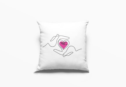 Heart For -Printed Pillow Covers For (Pack Of Two)