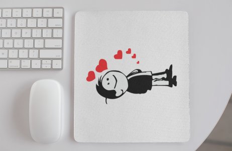 Boy in love - Designable Printed Mousepads(20cm x 18cm)