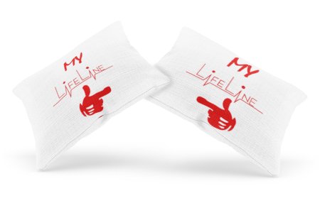 My LifeLine -Printed Pillow Covers For (Pack Of Two)