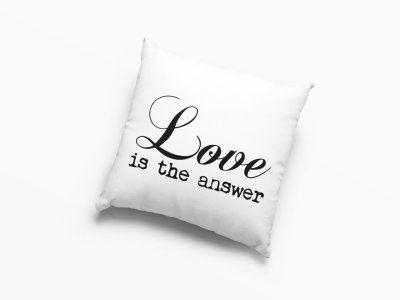 Love Is The Answer Text in Black -Printed Pillow Covers For (Pack Of Two)