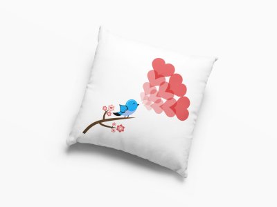 Love Bird On Branches-Printed Pillow Covers For (Pack Of Two)