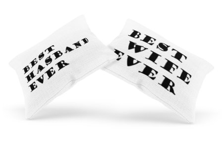 Best Husband Ever &Best Wife Ever -Printed Pillow Covers For (Pack Of Two)