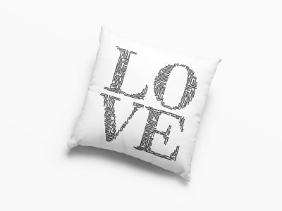 Love In So Many Letters -Printed Pillow Covers For (Pack Of Two)