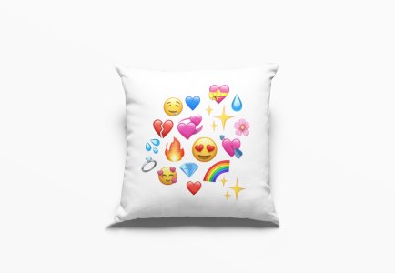 Picsart Emoji Background-Printed Pillow Covers For (Pack Of Two)
