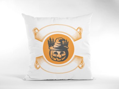 Scary Pumpkin -Halloween Theme Pillow Covers (Pack Of 2)