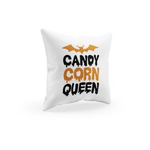Candy Corn Queen - Bat -Haunted House -Halloween Theme Pillow Covers (Pack Of 2)