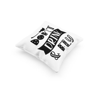 Don't drink & fly, Broom -Halloween Theme Pillow Covers (Pack Of 2)