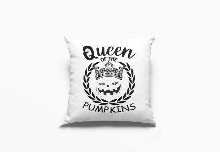 Queen Of Pumpkins -Halloween Theme Pillow Covers (Pack Of 2)