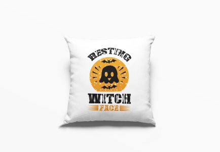 Resting Witch Face-Halloween Theme Pillow Covers (Pack Of 2)