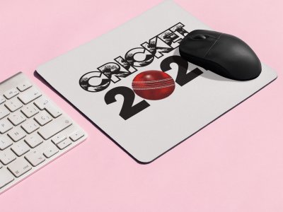 Cricket 2022 Text In Black - Designable Printed Mousepads(20cm x 18cm)