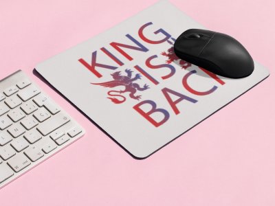 King is Back Text - Designable Printed Mousepads(20cm x 18cm)