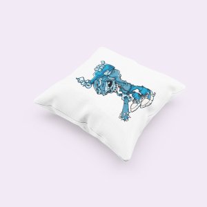Skull Man With Fire Bottle-Printed Pillow Covers(Pack Of 2)