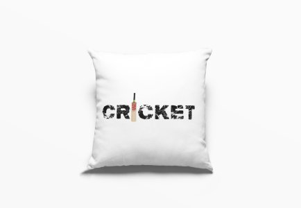 Cricket Text in Black -Printed Pillow Covers (Pack Of 2)