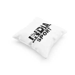 INDIA Sports Text In Black -Printed Pillow Covers (Pack Of 2)
