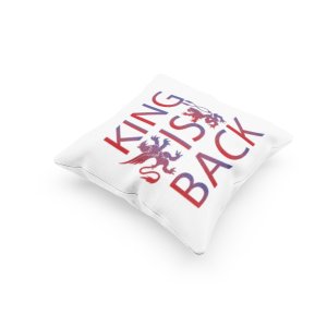 King is Back Text -Printed Pillow Covers (Pack Of 2)