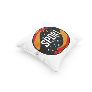 Sport Text In White -Printed Pillow Covers (Pack Of 2)